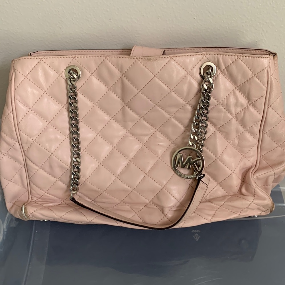 Michael Kors pink leather bag